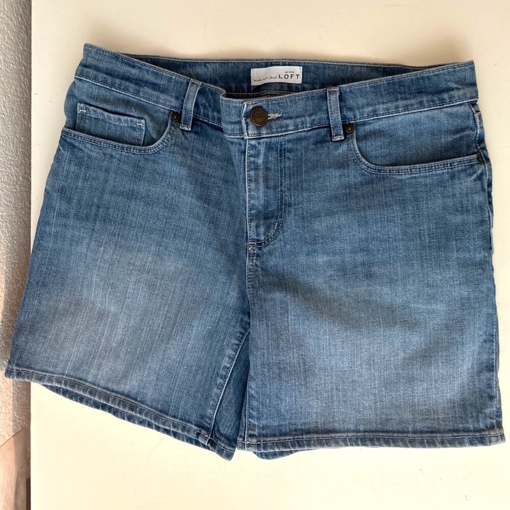 LOFT Medium Blue Denim Jean Shorts